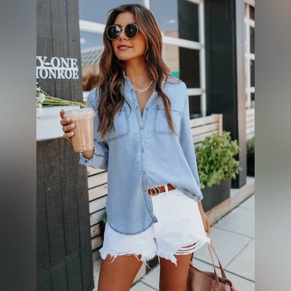 BNWT Altar’d State Denim Top!